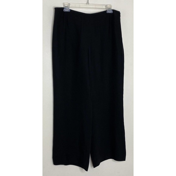Armani Collezioni Women’s Black Wide Leg Crepe Dress Pants Size 10 - Picture 2 of 5